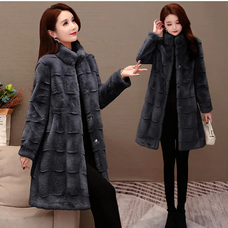 Enlarge real women mink coats female mink fur coat genuine long fur coat ladies winter clothes oversize 6xl 5xl 7xl imitation fur coats