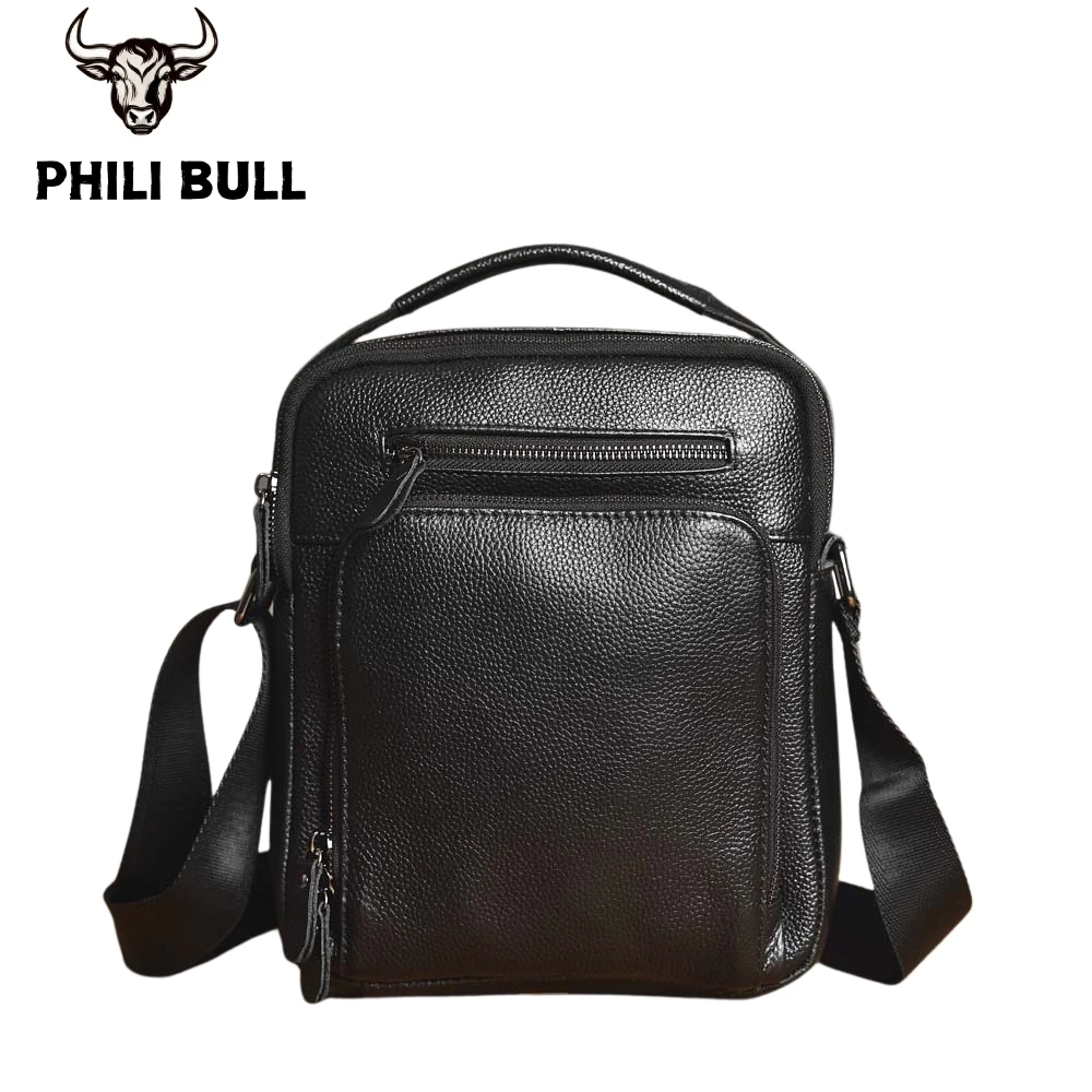 Сумка на плечо для мужчин повседневный модный мессенджер из воловьей кожи с