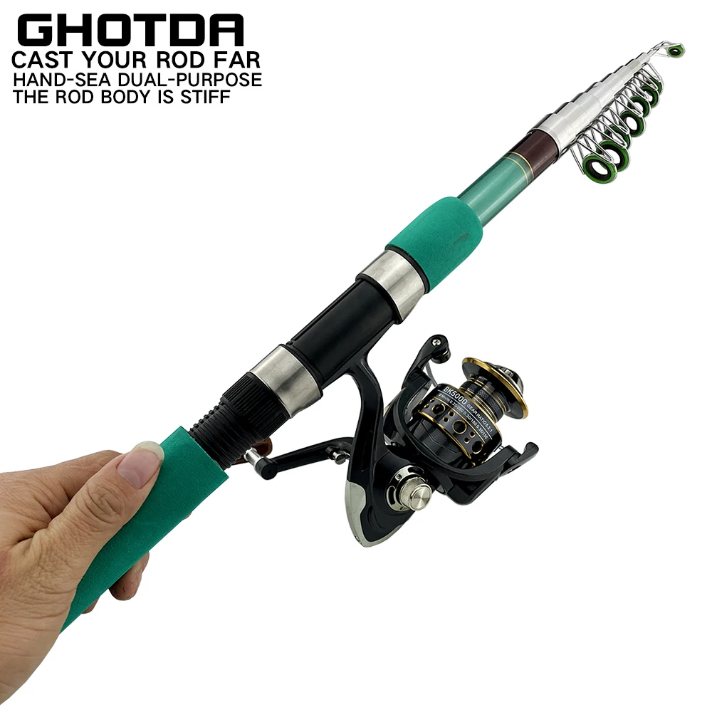 

Рыболовная удочка 1,8-3,6 м, телескопическая удочка и спиннинговая катушка, комбинированная удочка для ловли карпа, набор катушек