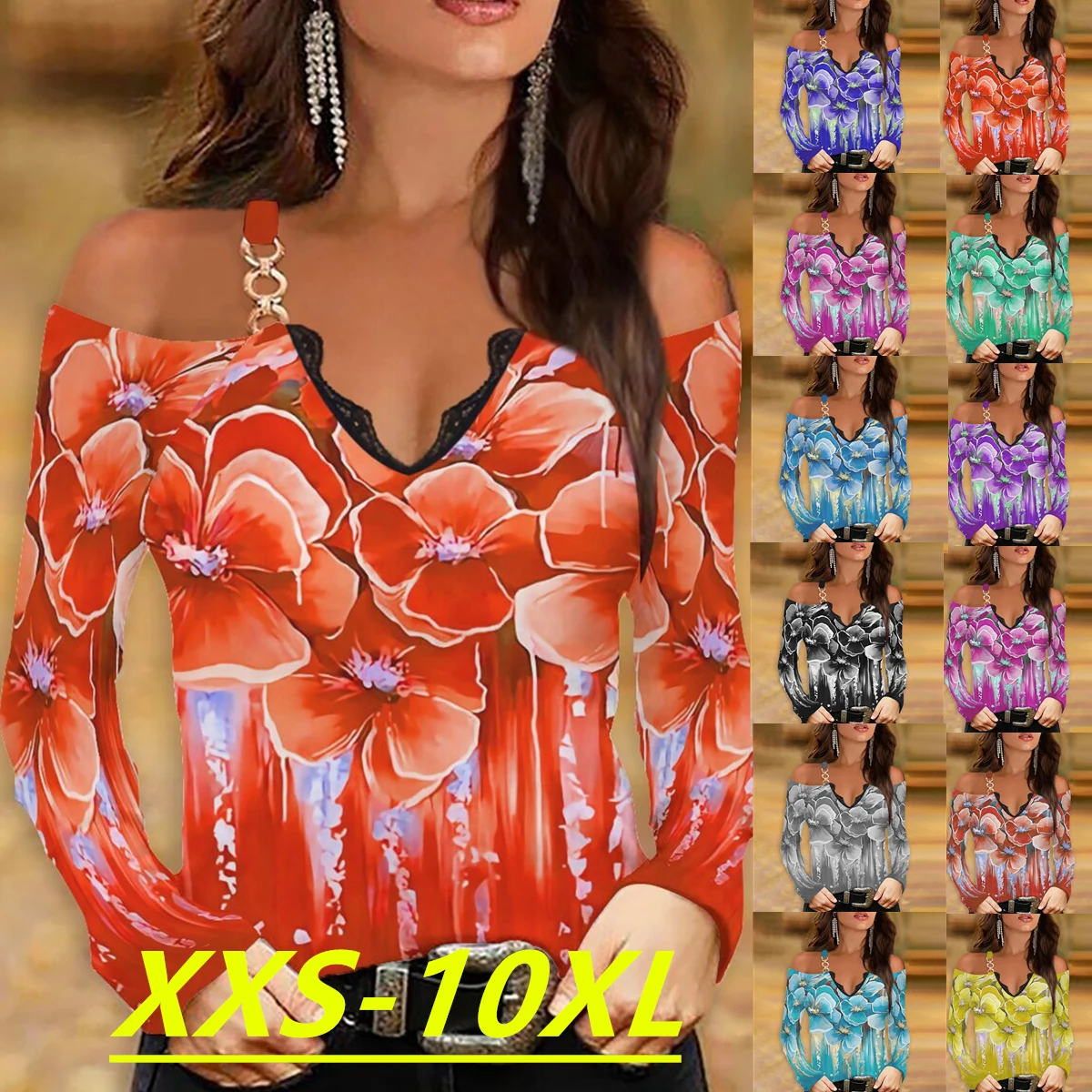 

Женский топ змеиная Yx с длинным рукавом и V-образным вырезом