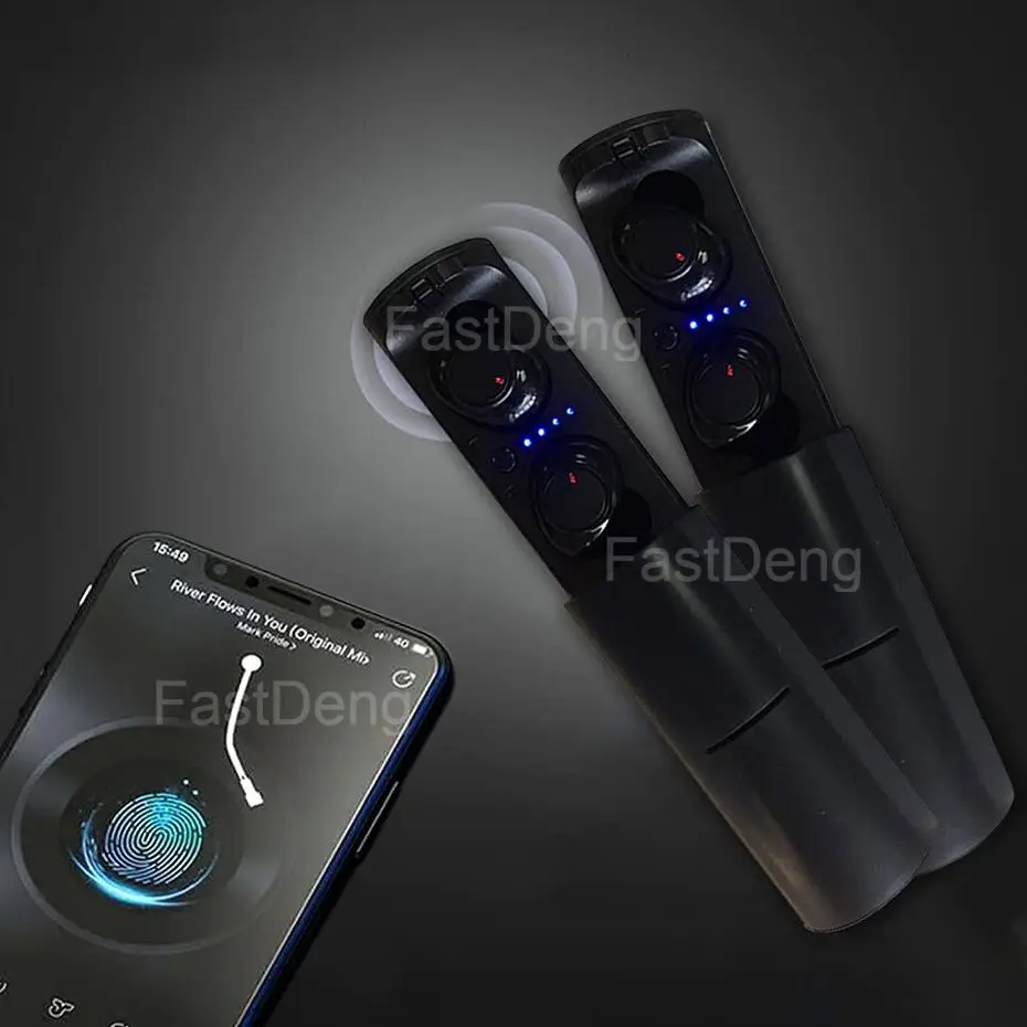 TWS Беспроводные наушники Bluetooth с микрофоном, спортивные, водонепроницаемые, с сенсорным управлением, гарнитура для игрока