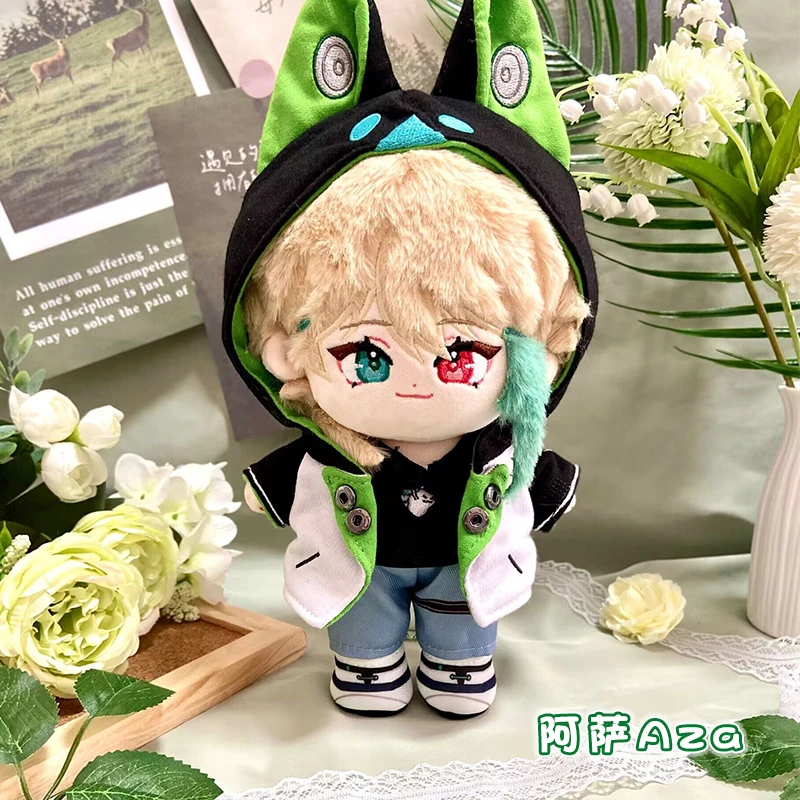 

New Vtuber Virtual Idol Aza Cosplay 20CM Cotton Doll Plushie Plush Toys Doll Dress Up Body Clothes Boy Girls Christmas Gifts