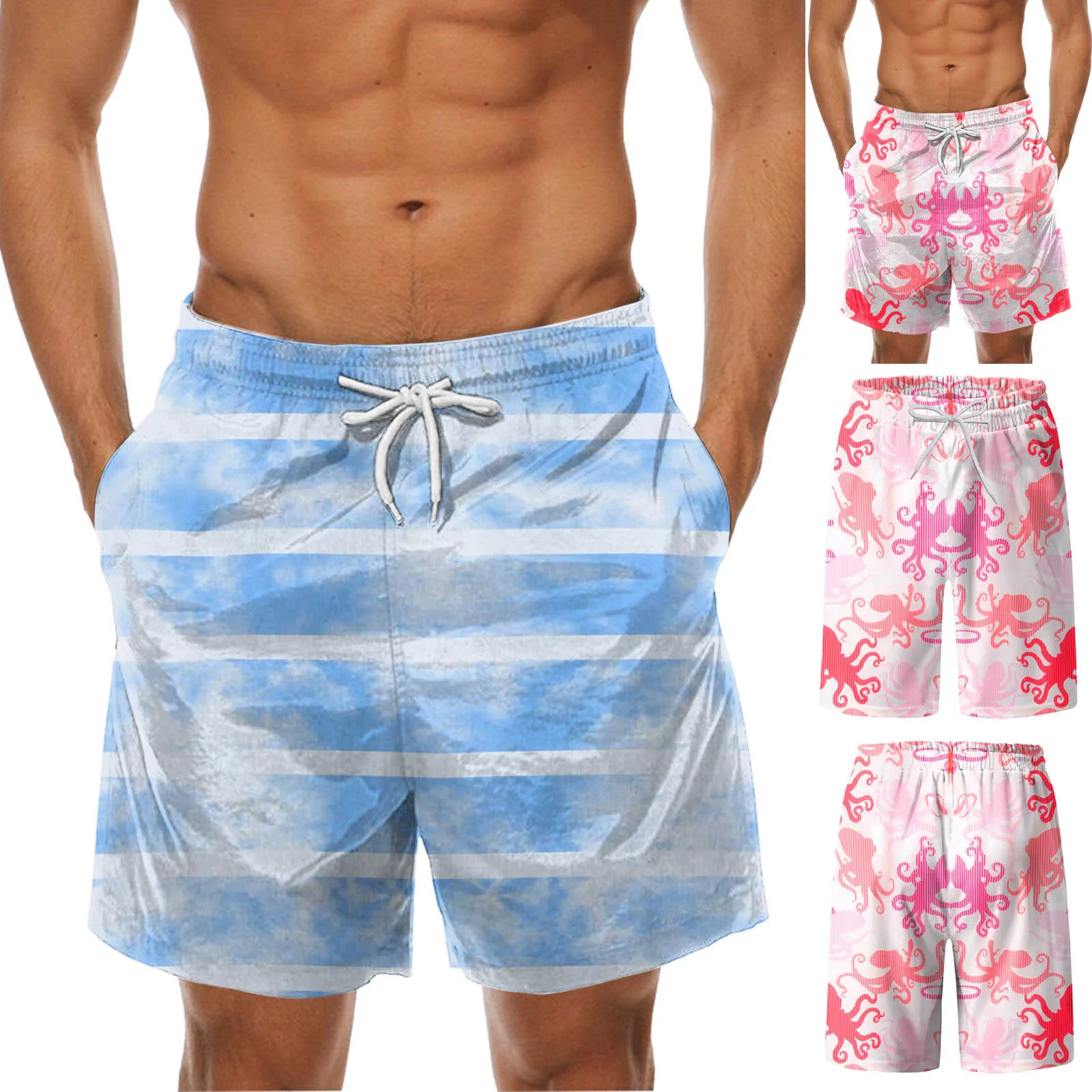

Wave Life Swimwear for Men Mens Spring Summer Casual Shorts Pants Printed Sports Beach Pants With Summer Vacation Clothes
