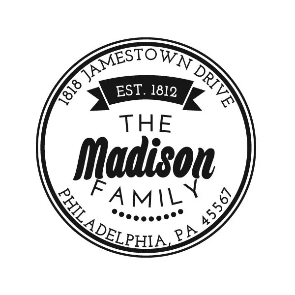 

Round Self-Inking Rubber Stamp - The Madison