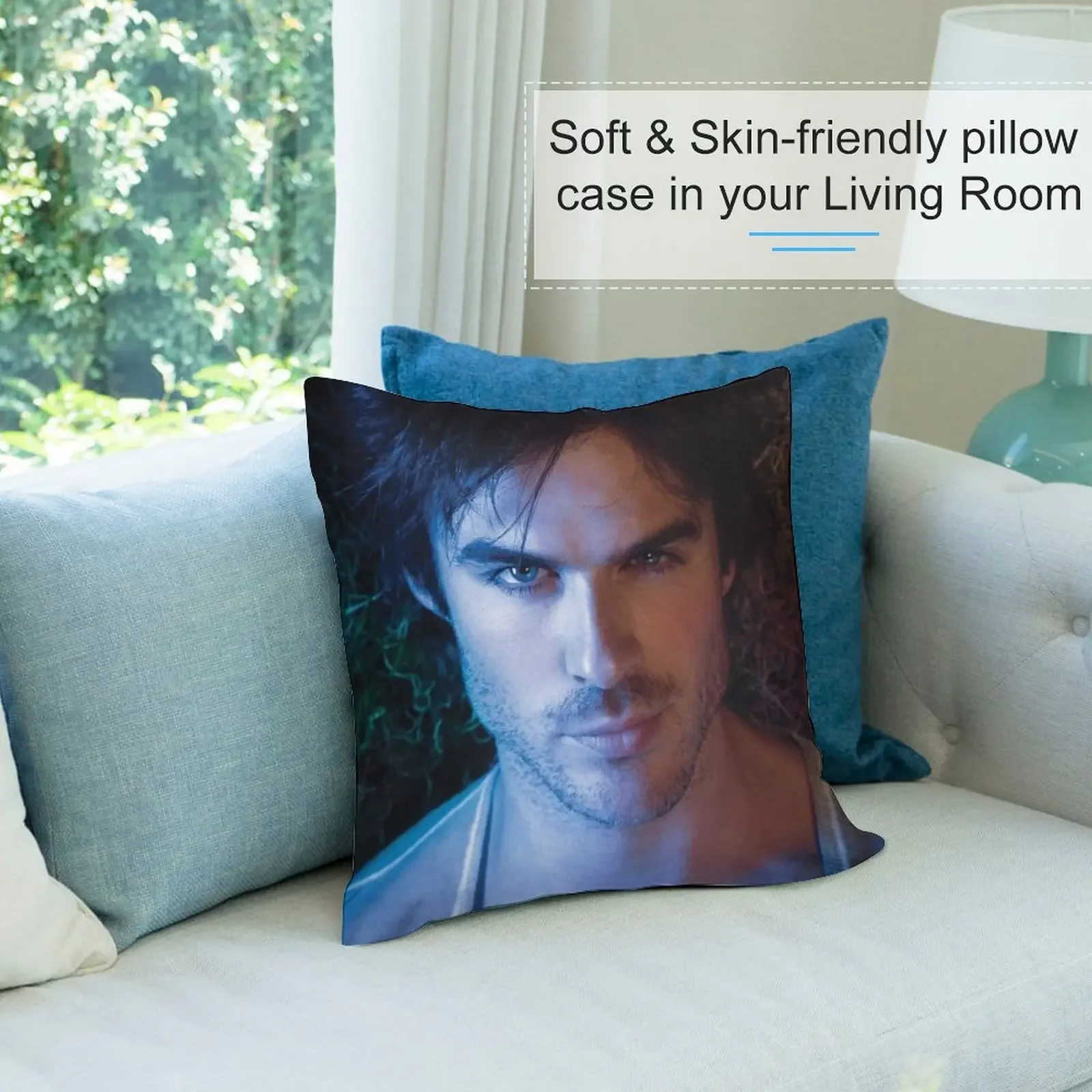 Декоративная подушка Ian Somerhalder клетчатая для дивана чехлы гостиной декоративные