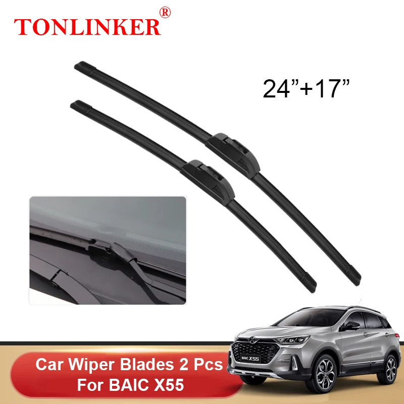 

TONLINKER Car Front Windscreen Wiper Blades For BAIC X55 FL 2020 2021 2022 Model 1.5T ELITE COMFORTABLE Car Accessories Wiper