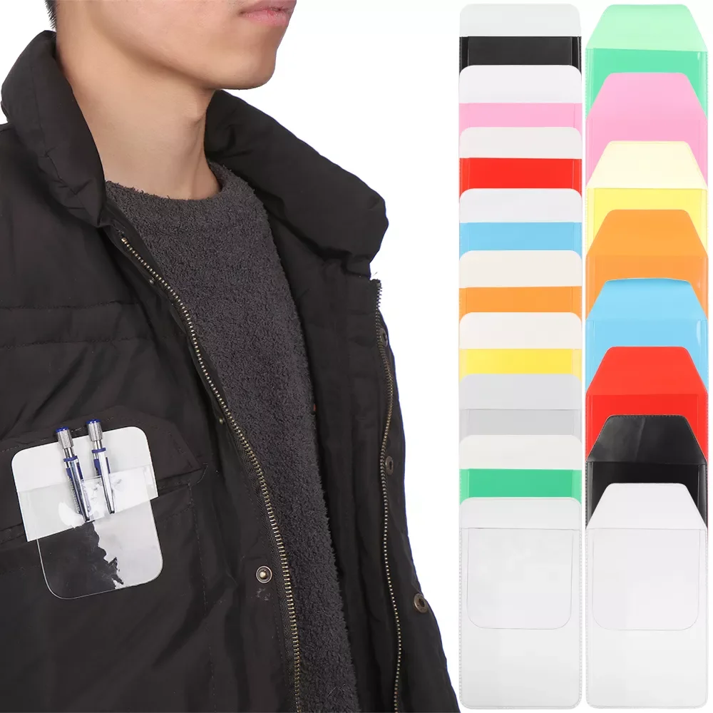 

1 PC Useful Leak-Proof Pen Pouch Colorful PVC Pocket Protector Pencil Case Doctors Nurses Supplies Pen Organizer