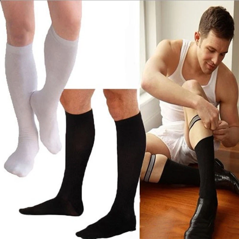 

Men's Sexy Ultrathin Socks Stockings Soft Stretchy Knee High Invisible Seamless Tube Socks Dress Socks Gifts For Men