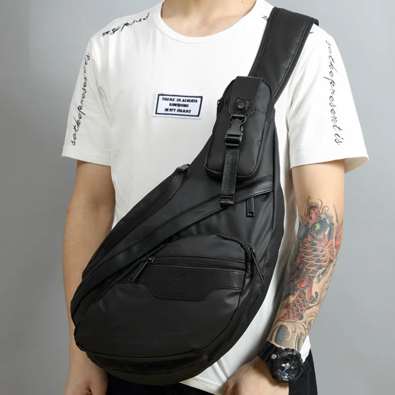 

Waterproof Quality Back Sling Fashion Shoulder Knapsack Nylon Messenger Cross High Pack Male Bag Casual Rucksack Men Chest Body