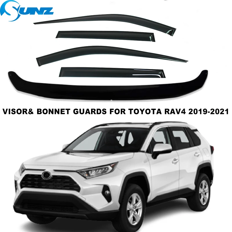 

Bonnet Guards For Toyota Rav4 XA50 2019 2020 2021 2022 Bonnet Protector Tinted Guard Bug Shield Hood Deflector New Car-Stylings
