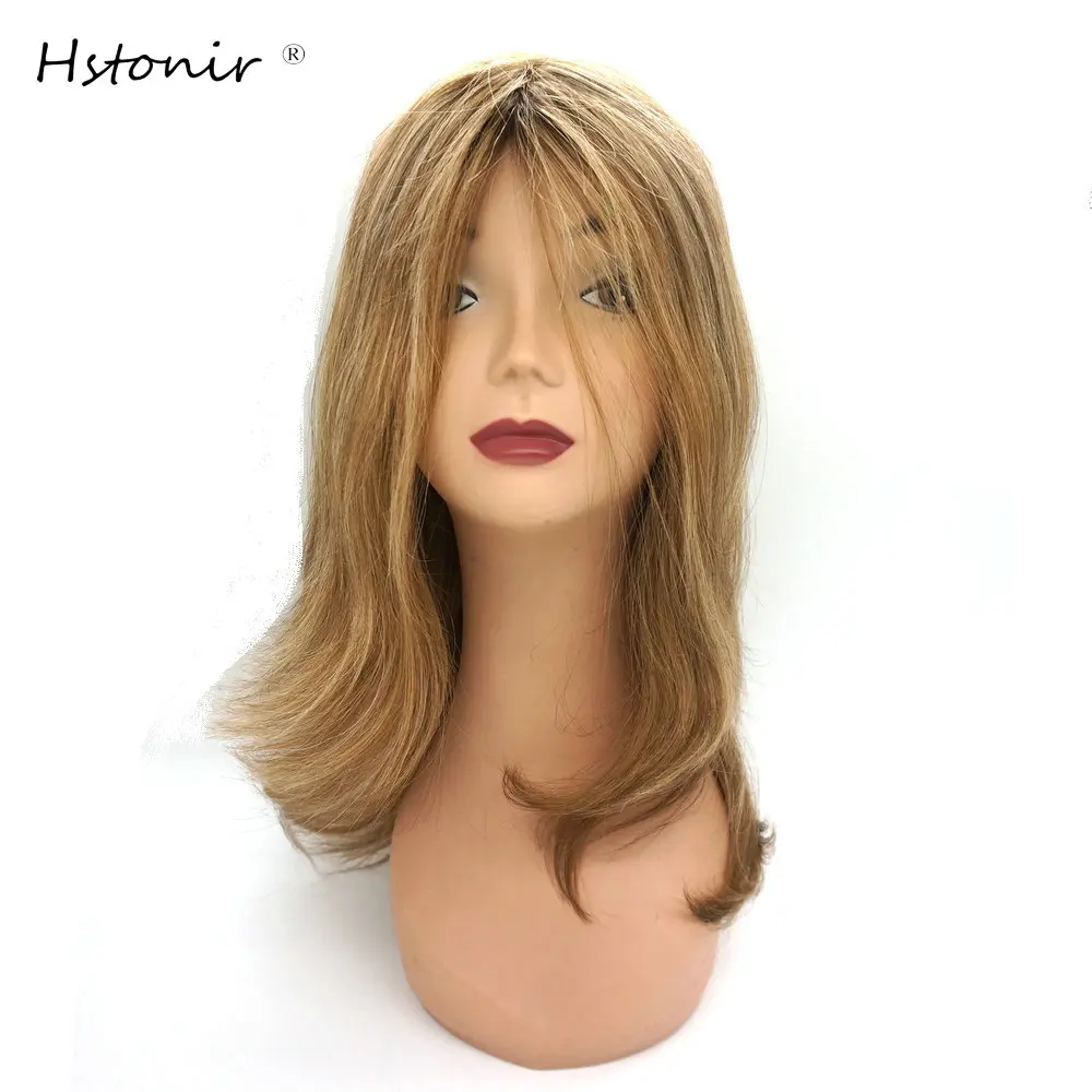 Hstonir European Hair Wig Kosher Wigs Jewish Wigs For Women Sukkot Perruque Cheveux Humain European Remy Hair G028