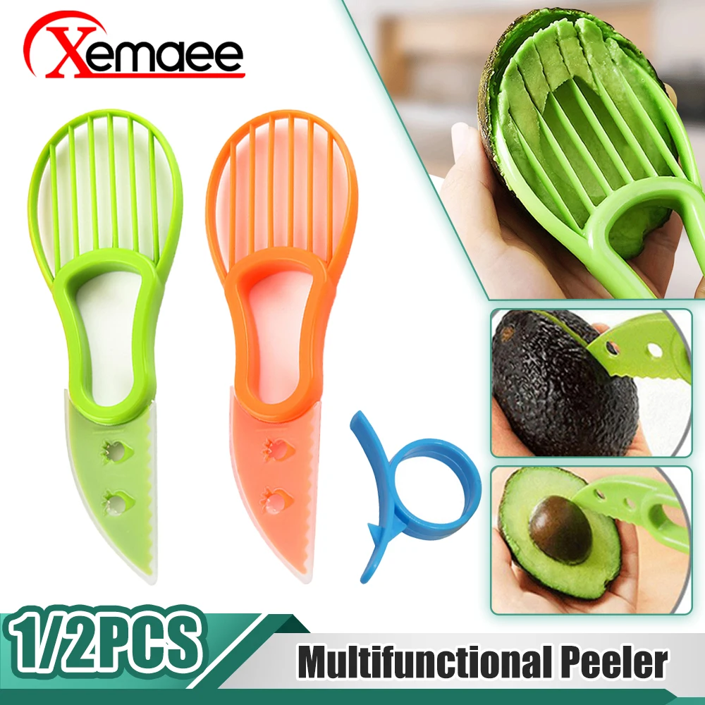 

3 In 1 Avocado Slicer Shea Corer Separator Fruit Splitter Pulp Peeler Plastic Orange Opener Kitchen Vegetable Gadget Accessories