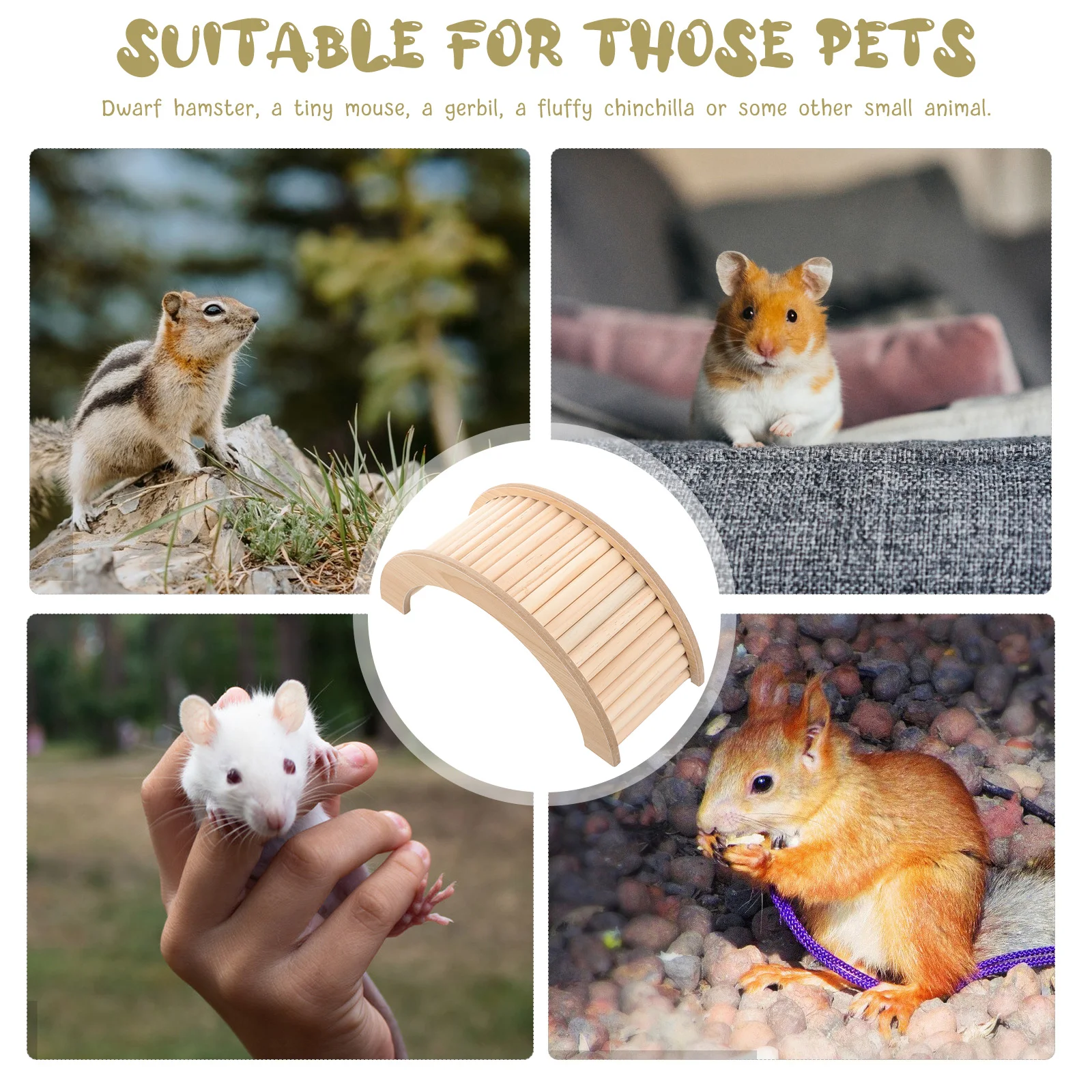 Игрушки Хом'як Мост Шиншилла Альпинистская лестница Скрывалка Кролик Рампа