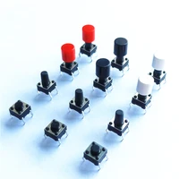 20pcslot 6x6mm 10sizes 4pin tactile tact push button micro switchs plastic caps direct plug in self reset dip dropshipping
