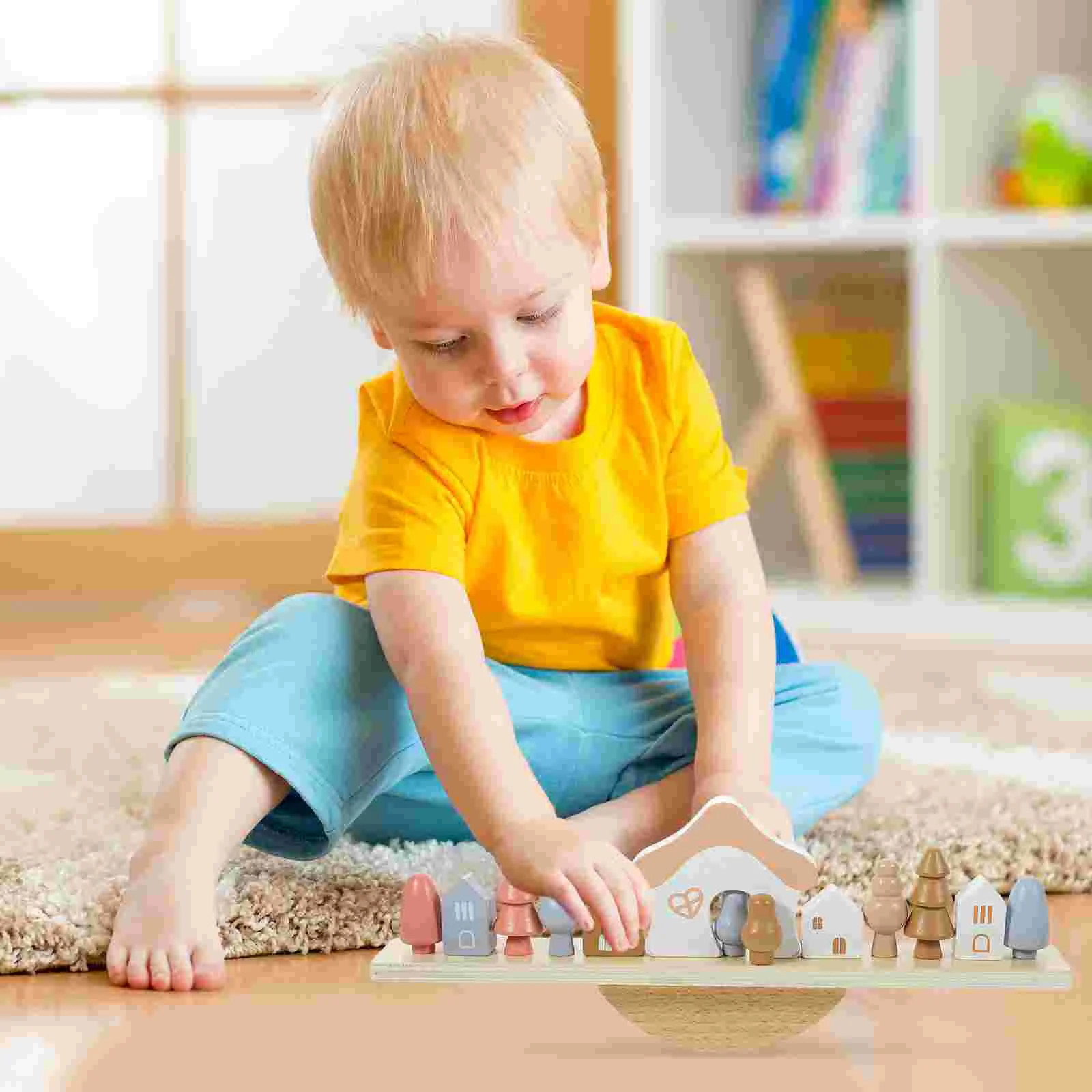 

Toddler Toys Kids Festival Gift Assembled Balance Stacking Block Building Blocks Cartoon-shaped Child