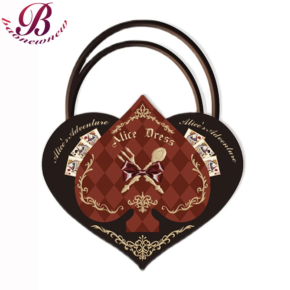 

Women Heart Handbags Kawaii Designer Shoulder Bags For Ladies New Novelty Top Handle Bag Female Punk Style Casual Totes Satchels