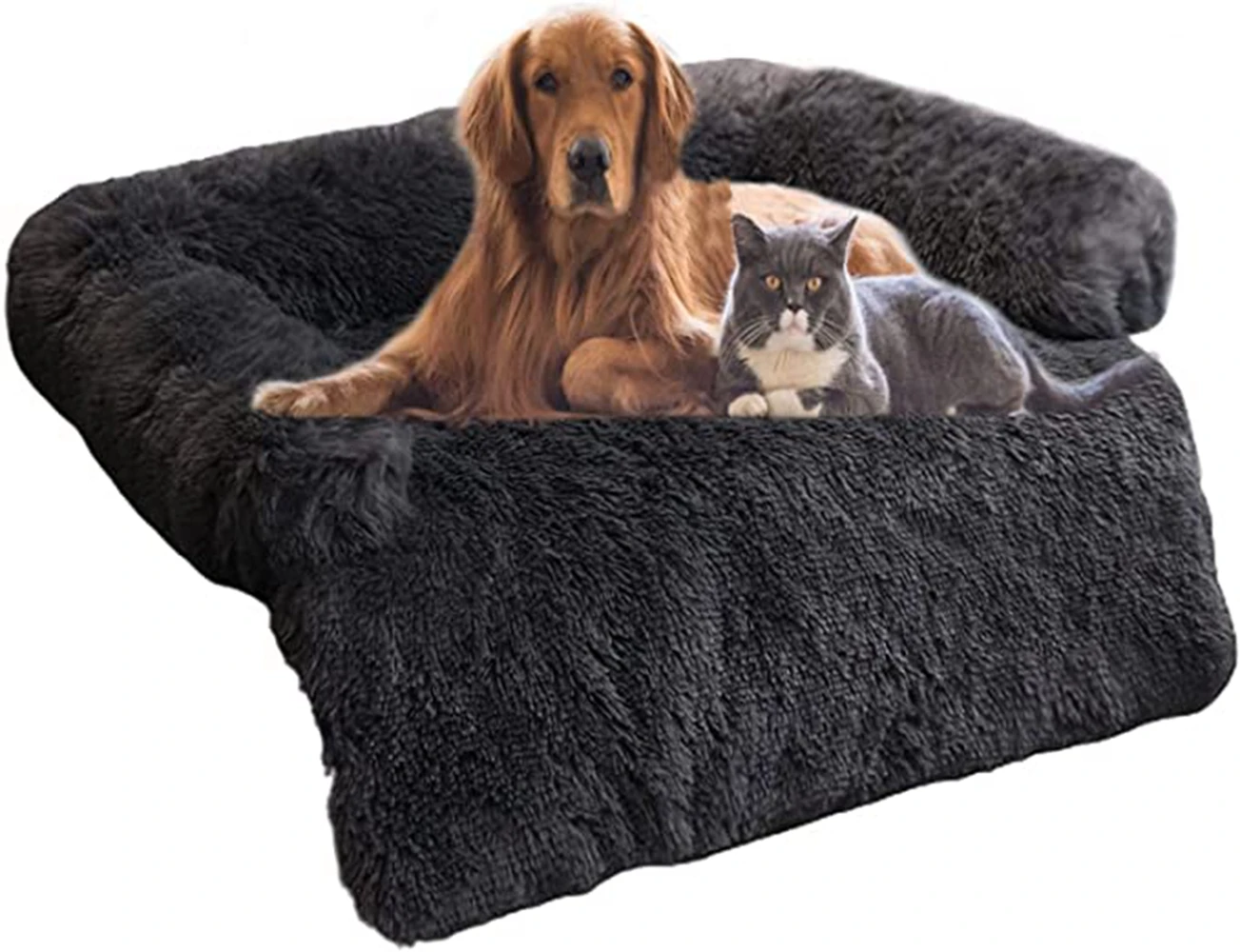 

Removable Plush Pet Dog Bed Sofa for Large Dogs House Mat Kennel Winter Warm Cat Bed Pad Washable Dog Cushion Blanket Sofa Cover