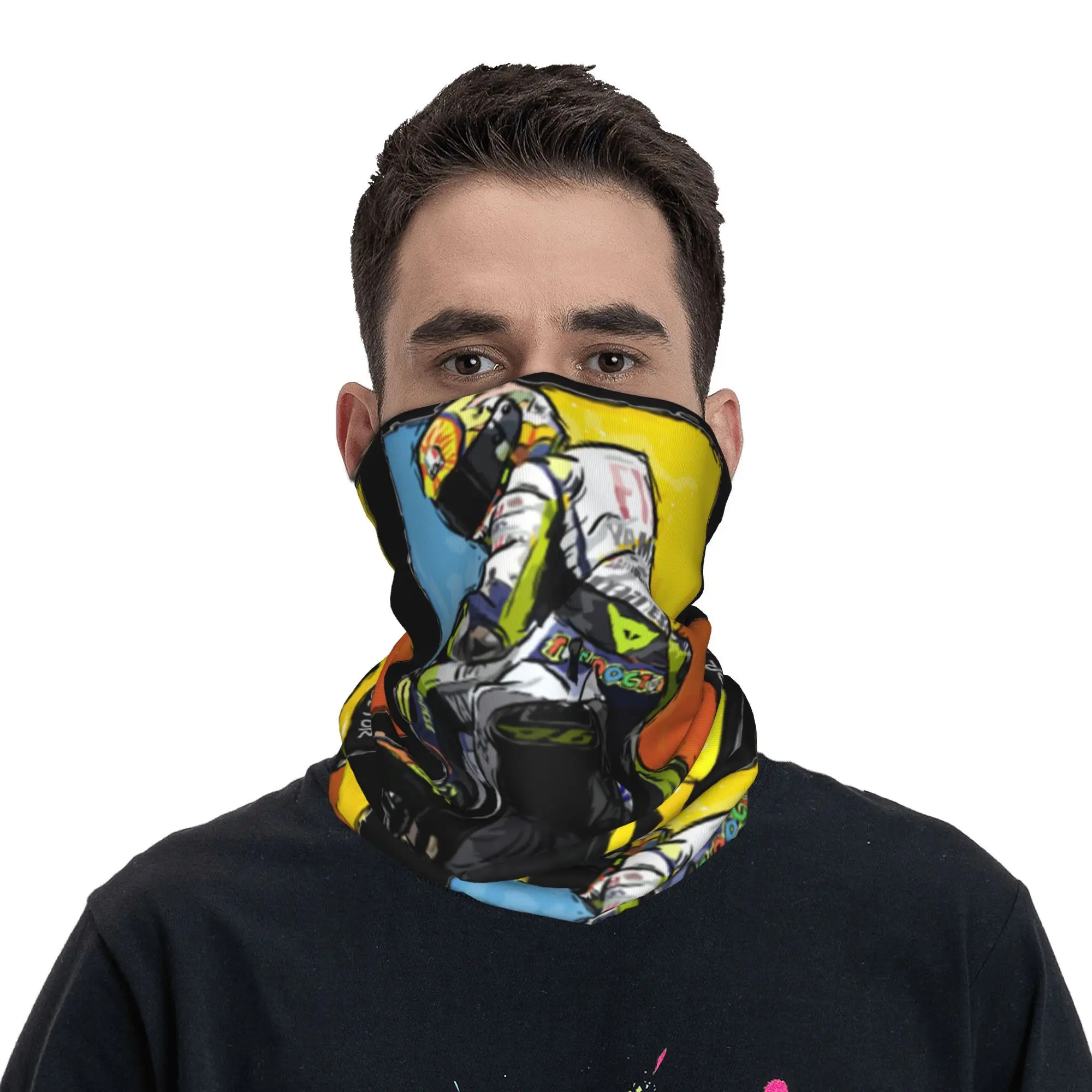 Rossied Speed Racing Bandana Neck Gaiter Printed Mask Scarf Multi-use Cycling Sports for Men Adult Breathable