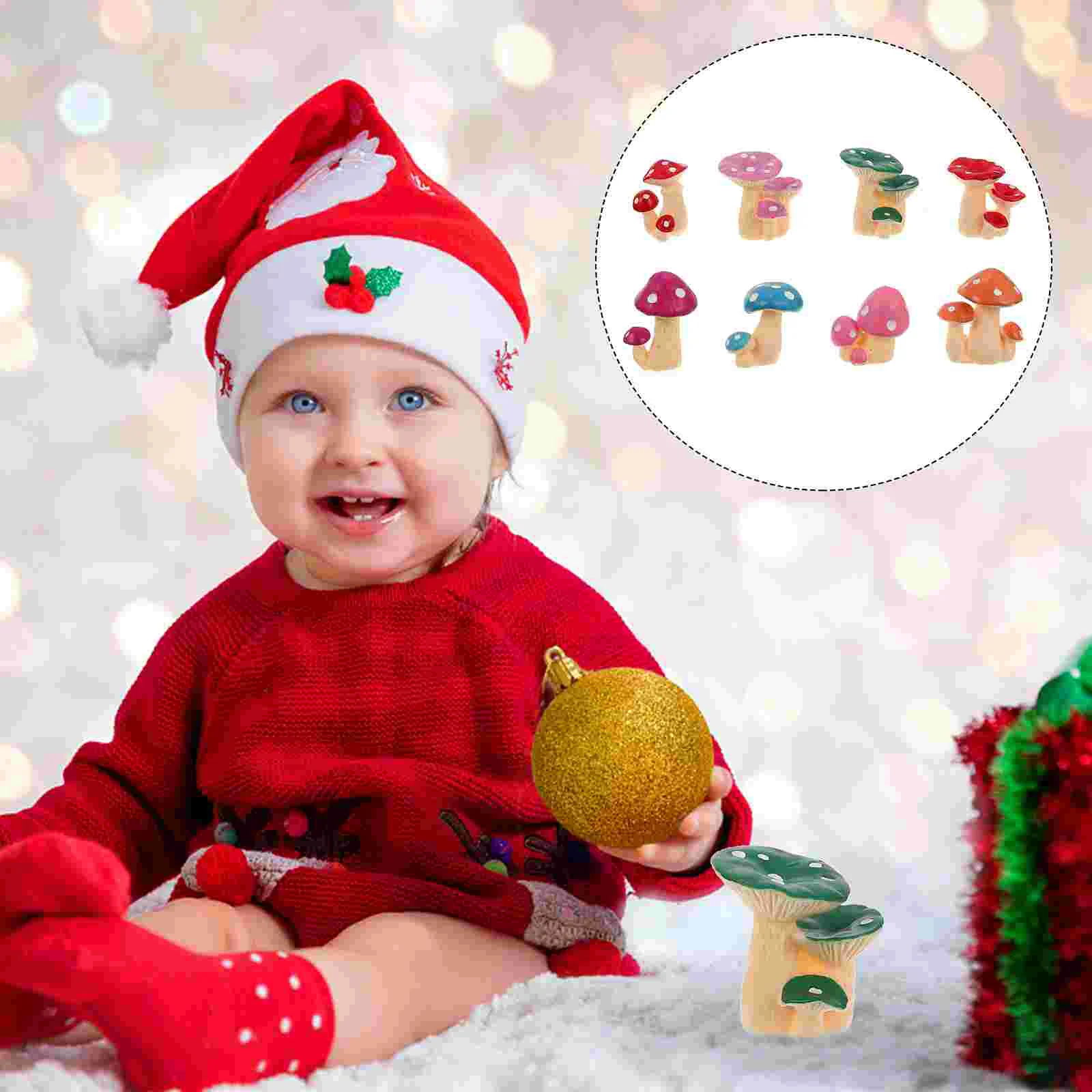 

Mushrooms Miniature Mushroom Garden Minicrafts Ornament Decoration Statue Artificialdecor Decorations Cake Bulk Figurines Fairy