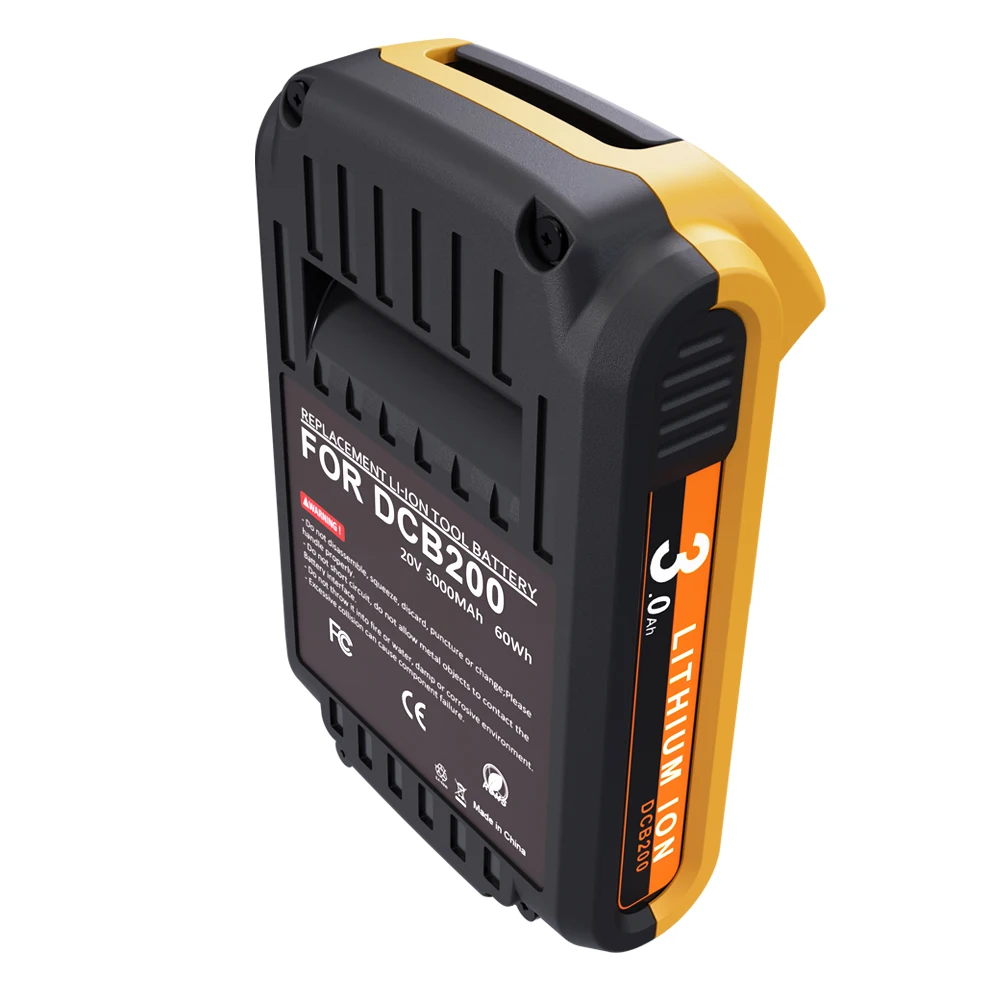 Литиевая сменная батарея Turpow DCB200 20 в 6000 мАч для DeWalt 18 DCB184 DCB182 DCB180 DCB181 DCB201 DCB206 L50 -