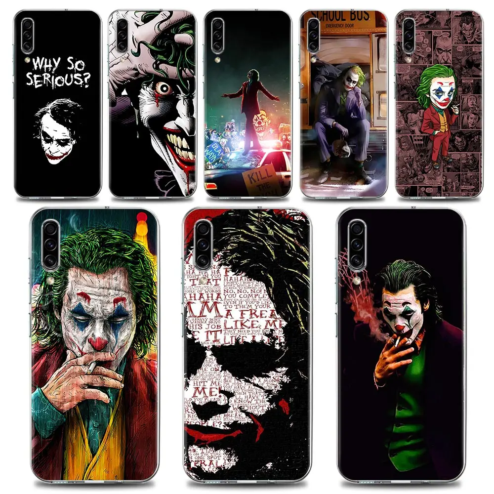 

Clear Soft TPU Phone Case For Samsung Galaxy Note 20 Ultra 5G 8 9 10 Lite Plus A50 A70 A20 A01 Cover Marvel Cool J-Joker Clown