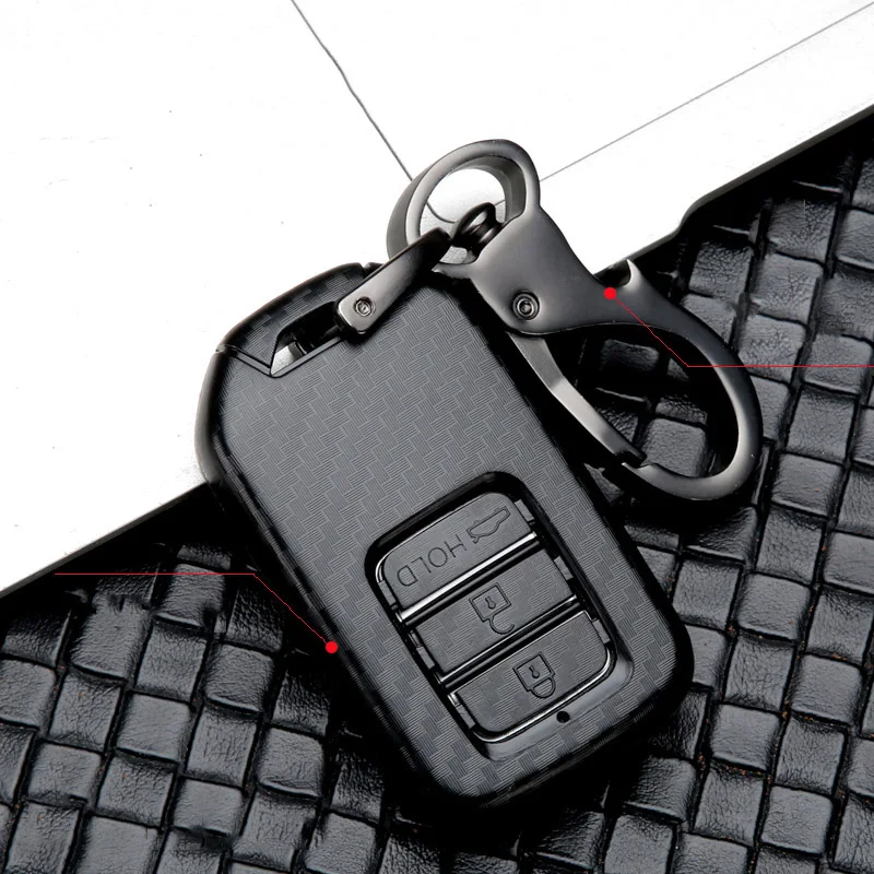 

New Scrub Carbon Fiber ABS Car Key Case Full Cover For Honda Vezel City Civic BR-V HR-VCRV Pilot Accord Jazz Jade Crider Odyssey