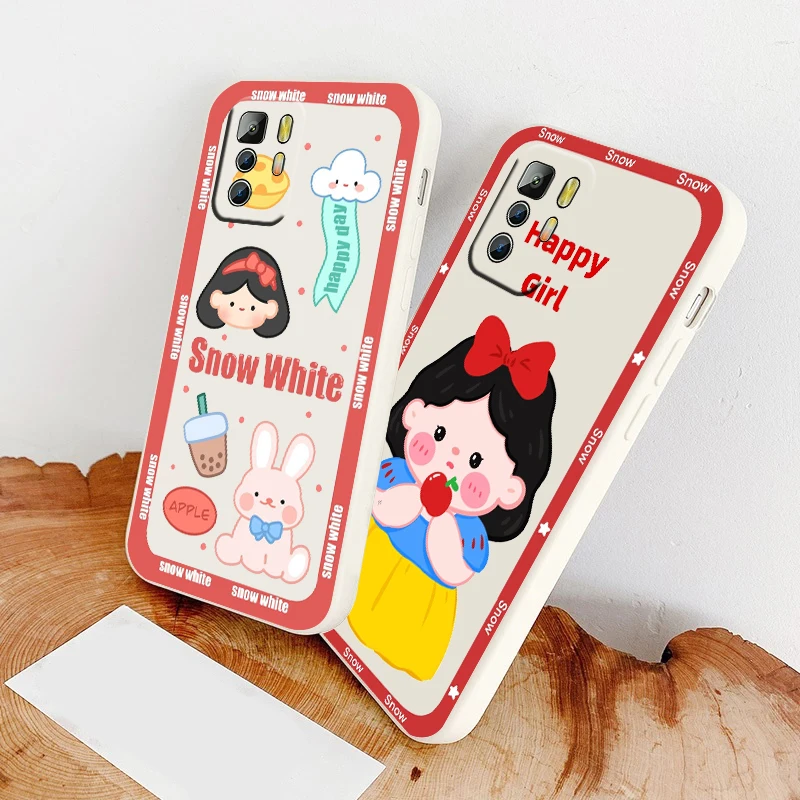 

Andersen fairy tale snow white Phone Case For Samsung Galaxy S22 S21 S20 Pro FE S10 Note 20 10 Plus Ultra Liquid Rope Cover
