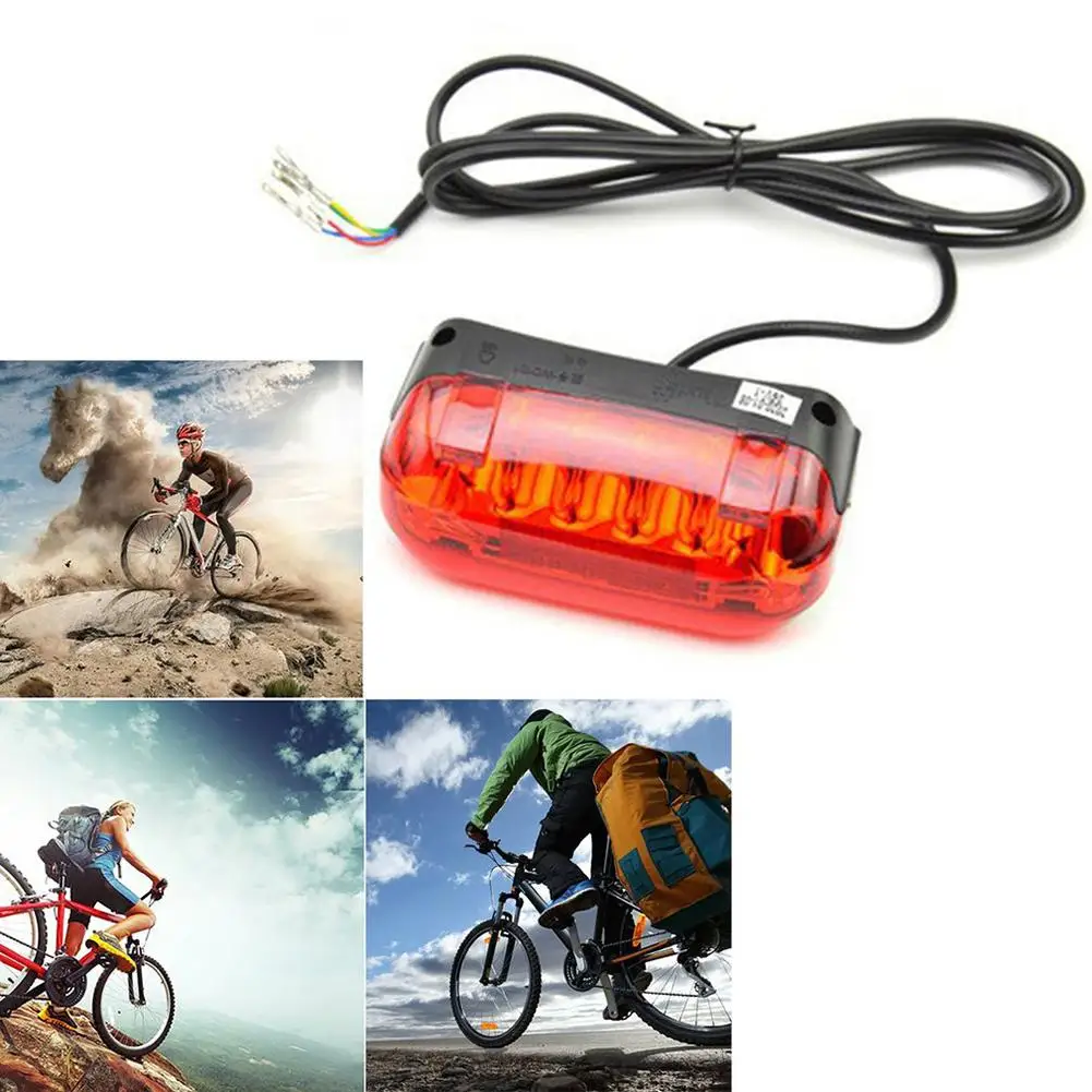 

[ READY STOCK ] 36v 48v Electric Bike Tail Light Multifunctional E-bike Led Rear Light Brake Lights For Night Riding