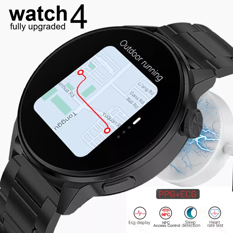 

New NFC Smart Watch Men GPS Track Sport Fitness Ladies Watches for Man ECG Heart Rate Weather Smartwatch Womens For Android IOS