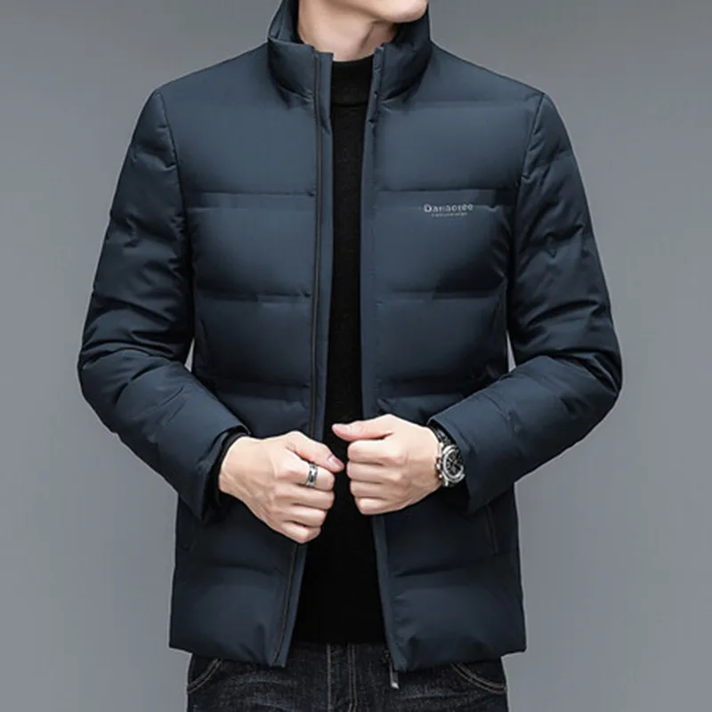 2022 New High End Down Jacket Men Winter Thickened Warm White Eiderdown Coat Korean Loose Casual Down Jacket Men's Clothes