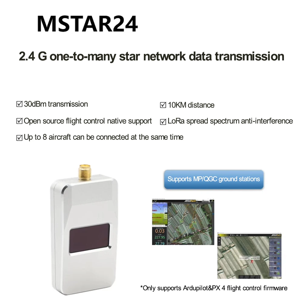 Фото Micoair Mstar24-base, 2,4 г, мульти-передача данных, кластер форматирования 10 км, поддержка заземляющих станций Mp/ogc №2