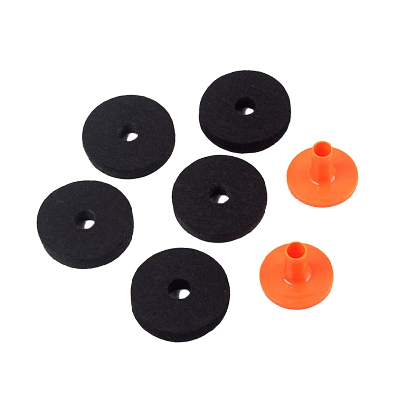 

7Pcs Drum Sleeves Kit Dia.50Mm Cymbal Stand Felts Percussion Drum Kit Accessories