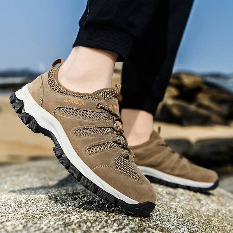 Large Size Outdoor Men Soft Casual Shoes Summer Breathable Microfiber Mesh Sneakers Male Light Black Footwear Fashion Boy Travel