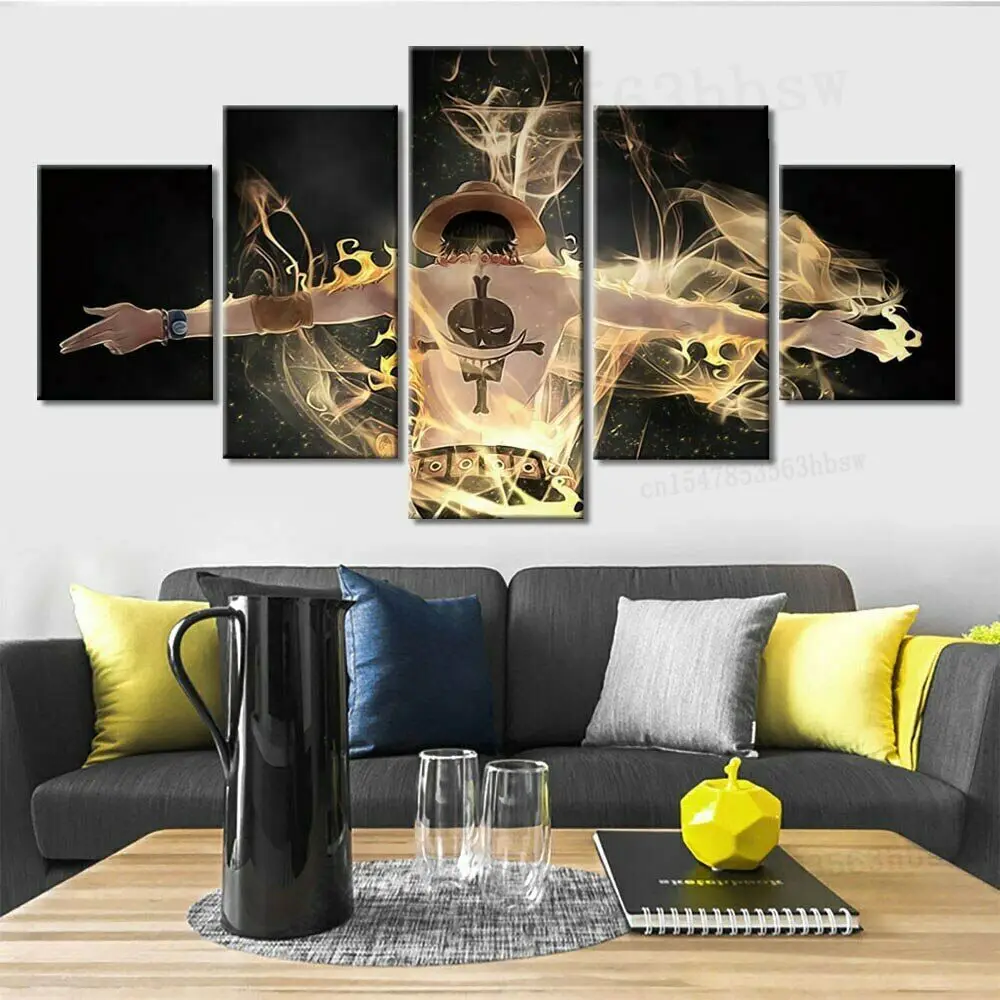 

5 панельных картин с рисунком пламени огня тату человека на холсте искусство на стену HD Печать декор картины Домашний декор комнатный декор картины 5 шт.