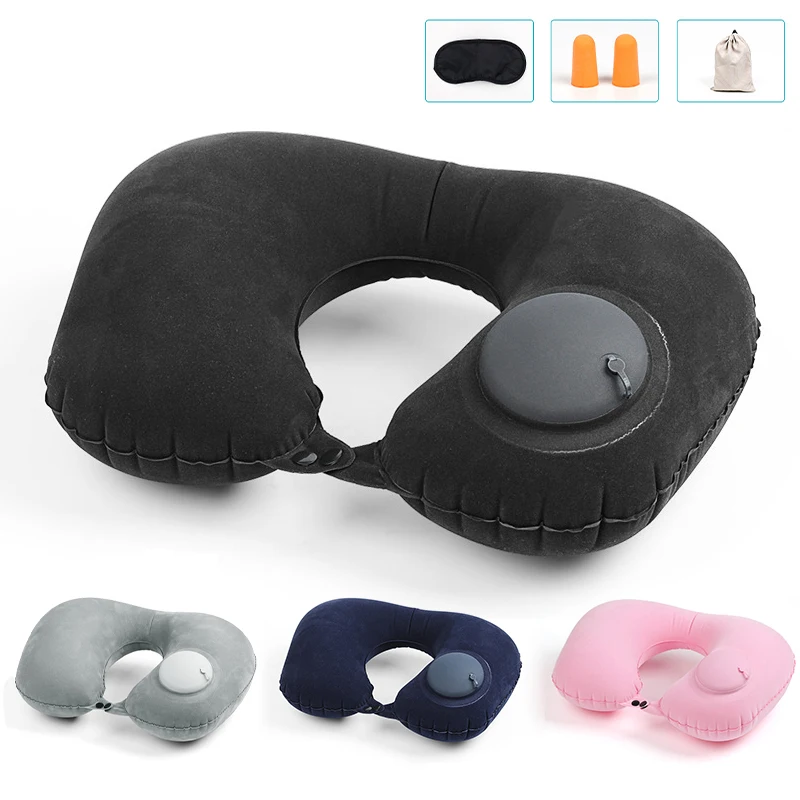 

Car U Shaped Neck Pillows Soft Slow Rebound Travel Pillow Portable Inflatable Neck Pillow for Healthcare