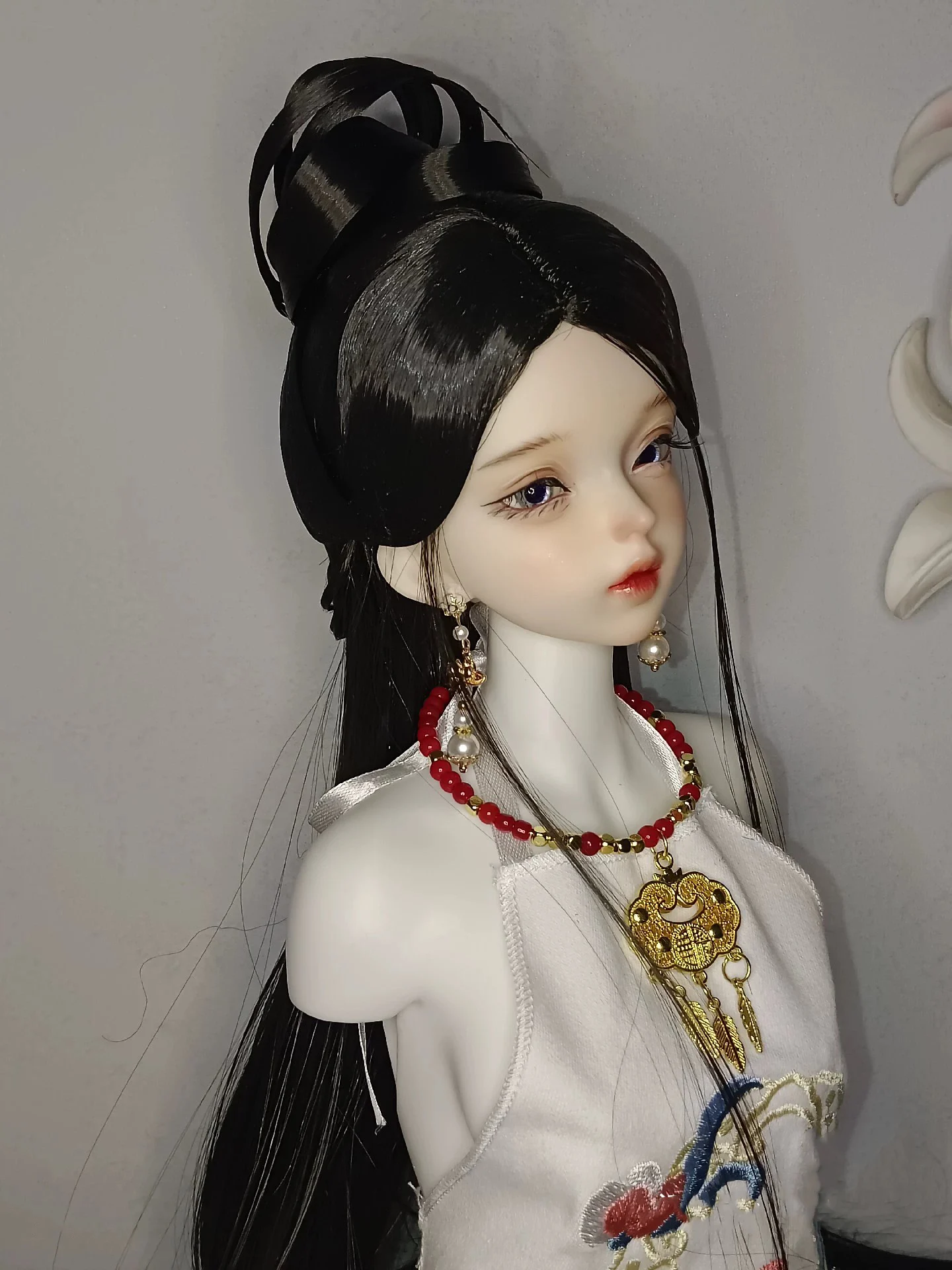 Фото Парики для кукол BJD 1/4 1/3, винтажный стиль, длинные волосы, для костюмов Ханьфу, парик феи для MSD SD13, аксессуары для кукол SSDF Uncle A1724 №2