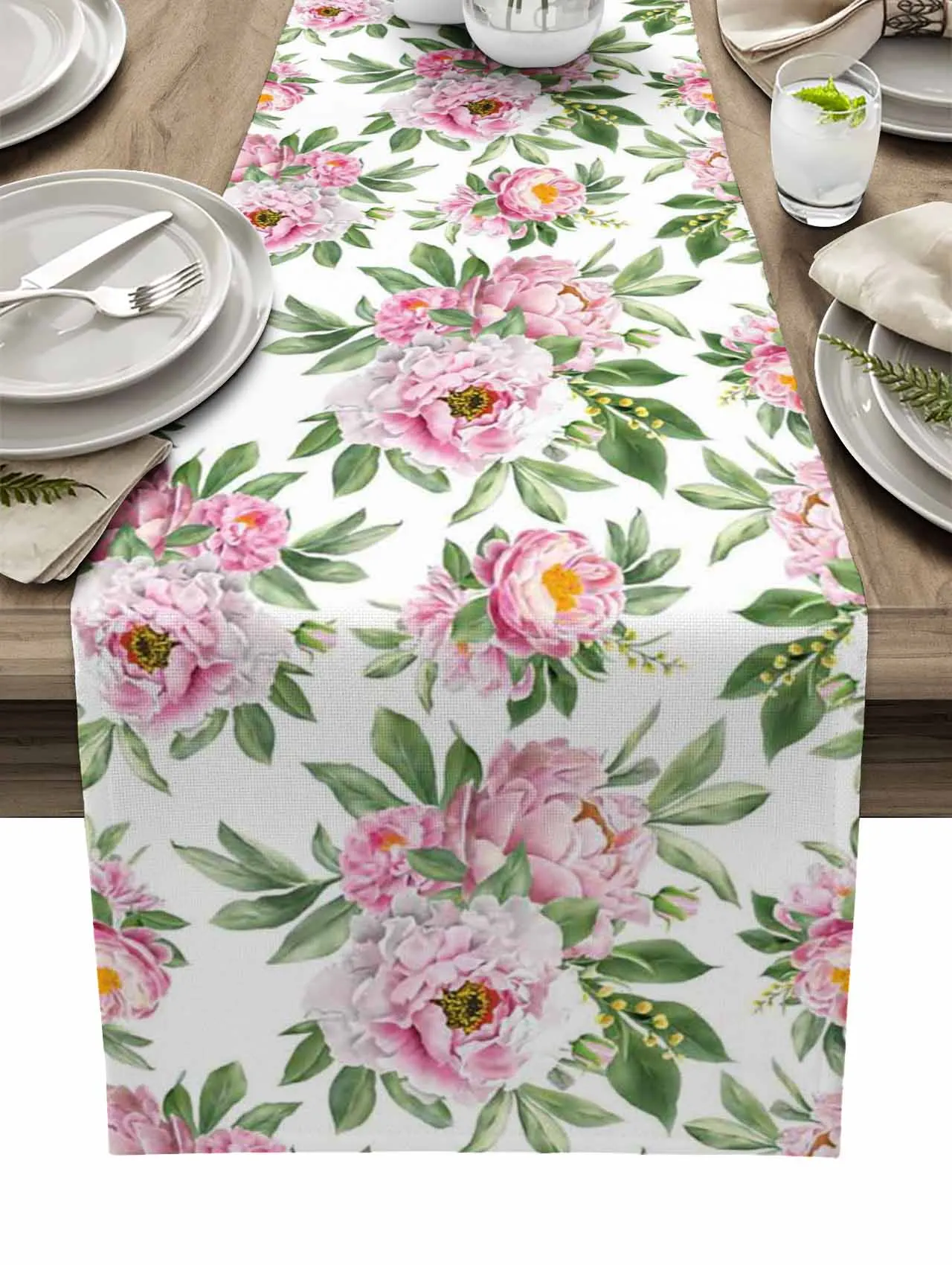 

Vintage Pattern Hibiscus Flower Dinning Table Decoration Coffee Table Decor Wedding Table Decoration Kitchen Table Runner