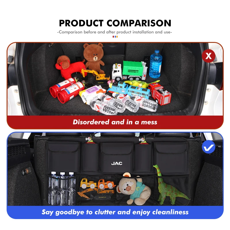 Car Seat Backseat Hanging Organizer Large Capacity Storage Bag For JAC S2 J3 Board JS2 S3 JS3 J2 S5 T8 Refine J5 J6 J7 J4