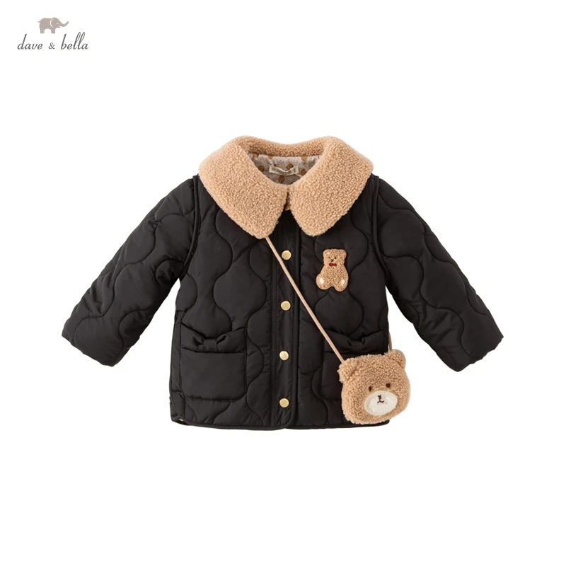 Dave Bella Children Kids Winter Thick Jackets Outerwear Baby Boys Bear Jacket Coat Warm Parkas Clothes with Coin Purse DB4224022