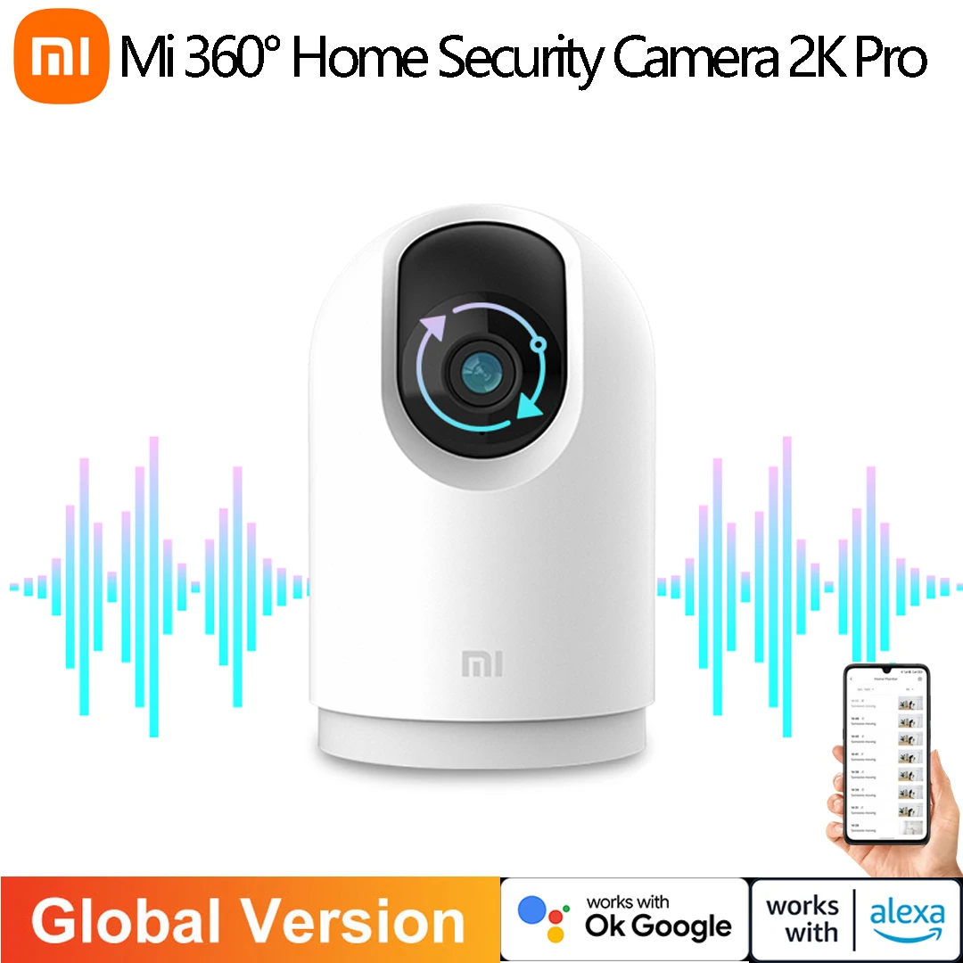 

Global Version Xiaomi Mi 360° Home Security Camera 2K Pro 1296p HD WiFi Night Vision Smart Full Colour AI Human detection Came