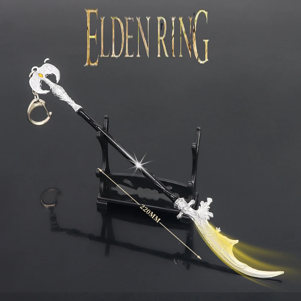 

Elden Ring Katana Sword Nichirin Swords Loretta's Scythe Alloy Keychain 22cm Weapon Model Decoration Toys for Children Gift