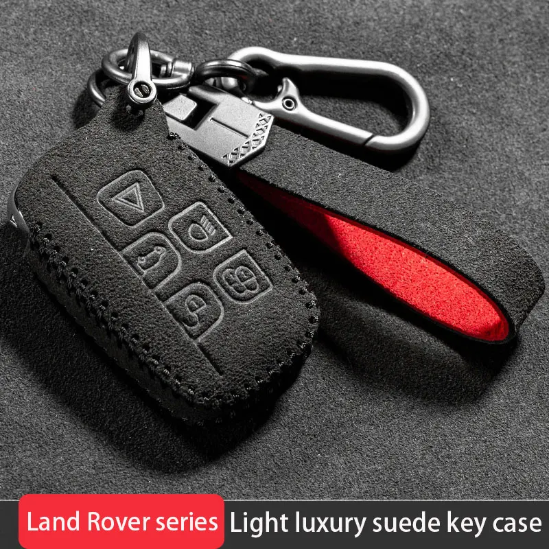 

Luxury Top Layer Suede Leather Car Key Case Cover For Land Rover Freelander Discovery Evoque Autobiography Sport Denfender Car