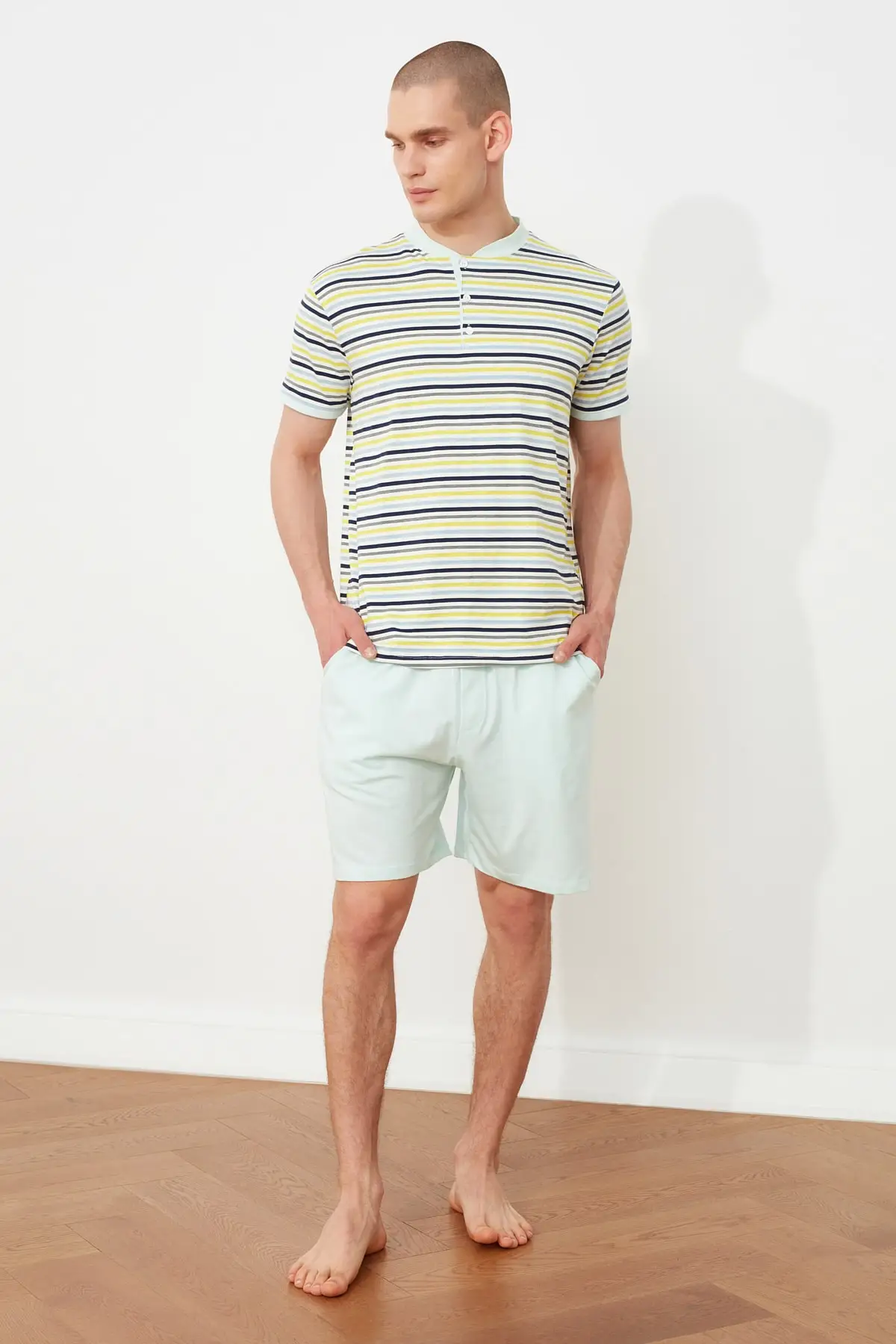 

Trendyol Striped Knitted Pajamas Set THMSS21PT0688