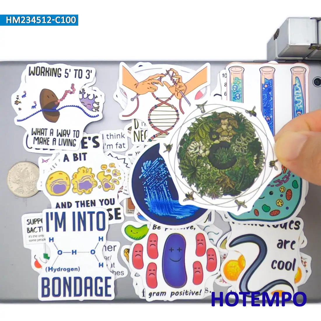 50/100 шт Забавные естественнонаучные граффити Стикеры в стиле биологии для