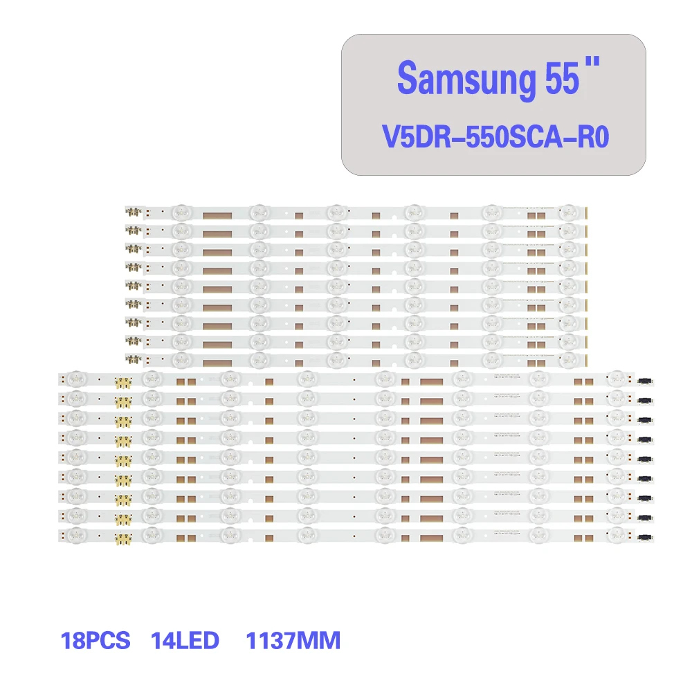 

18pcs Samsung led backlight strip for 55 inch LCD TV UA55JS7200/UN55JS7000F/55JS7200/UA55JS7200 light strip V5DR-550SCB-R0 V5DR-