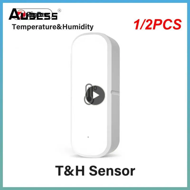 

Термометр Tuya ZigBee/Wi-Fi с датчиком температуры и влажности, домашний подключенный термометр, совместимый с умным ассистентом Alexa Life, 1/2 шт.