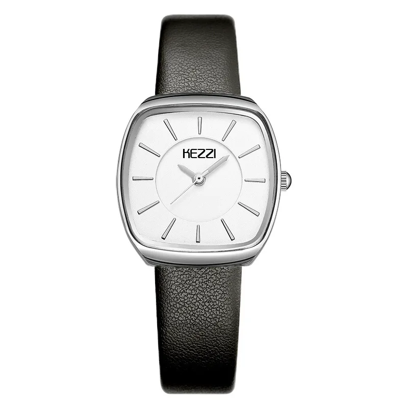 KEZZI trendy fashion simple women's watch, vintage small square watch strap, light luxury niche high-end sense student watch enlarge