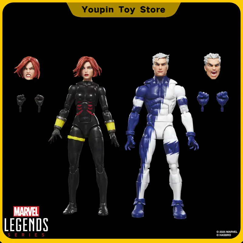 Фото 6-дюймовые фигурки Marvel Legends Series: Черная Вдова и Квикслер, самые могучие герои Земли, коллекционная модель, игрушка, подарок №1