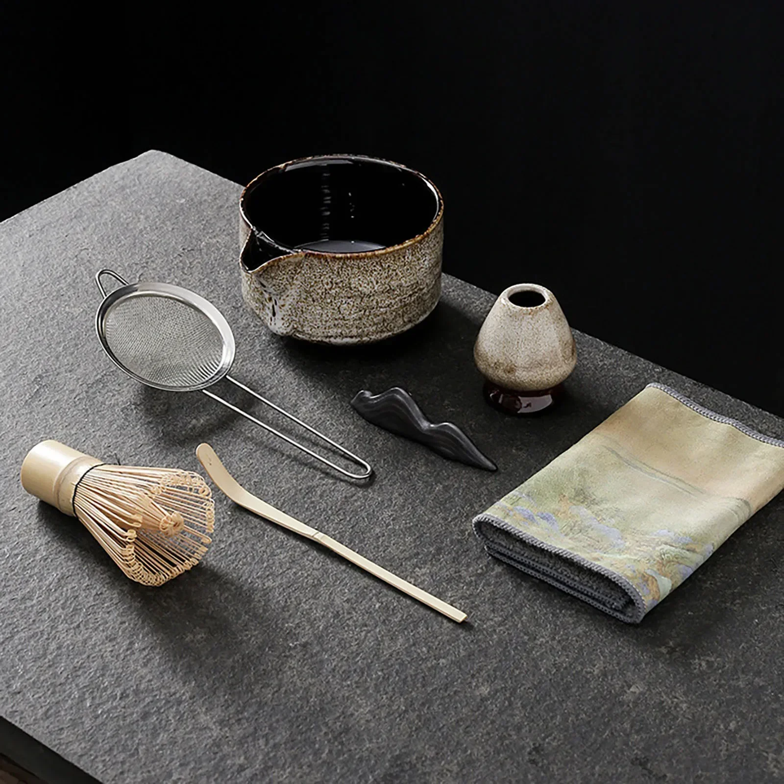 4/7 шт. чайный сервиз матча бамбуковая чайная ложка домашняя посуда для