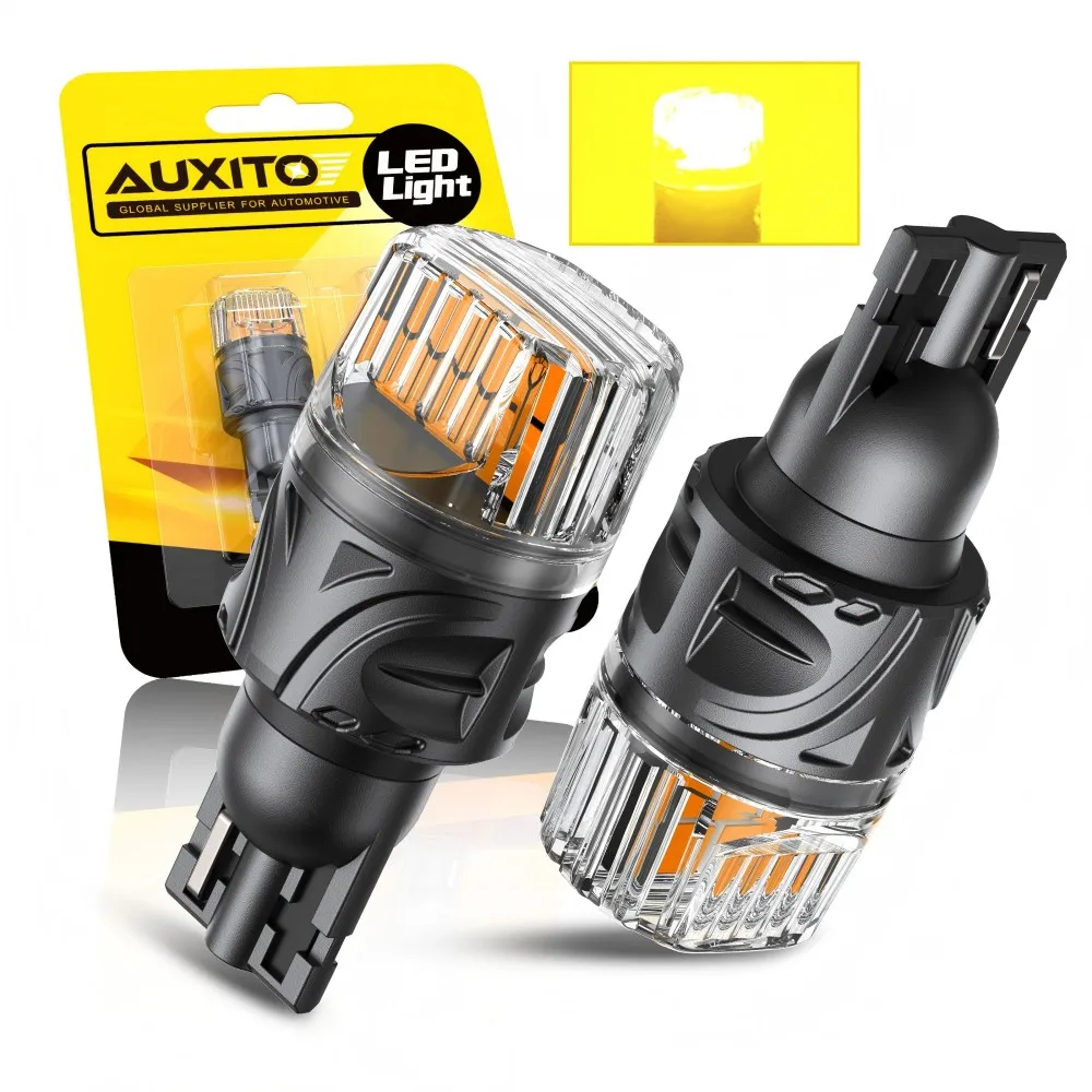 

2 шт. AUXITO T15 светодиодный Canbus Янтарно-желтый W16W T16 светодиодная лампа без ошибок белого цвета для Audi VW Golf MK5 автомобильные резервные фонари заднего хода